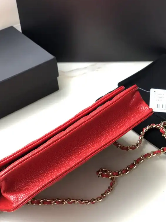Firstbag Ru GOLD CHAIN WALLET CHANEL HARDWARE WITH CAVIAR 0609